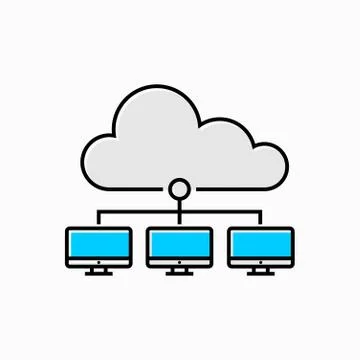 Vector illustration concept of cloud Stock Illustration