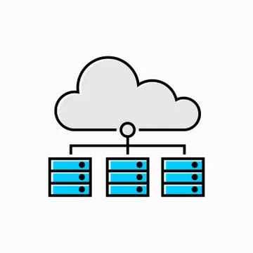 Vector illustration concept of cloud Stock Illustration