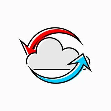 Vector illustration concept of cloud Stock Illustration