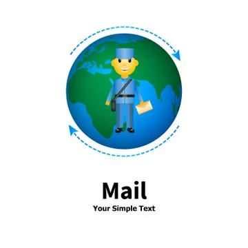 Vector illustration of the concept of mail delivery Stock Illustration