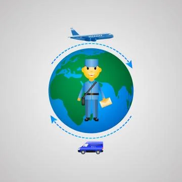 Vector illustration of the concept of mail delivery Stock Illustration