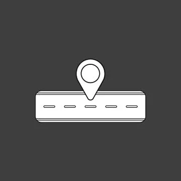 Vector illustration concept of road and pointer symbol. Stock Illustration