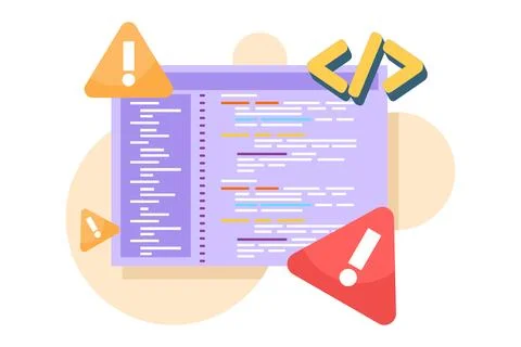 Vector illustration concept of software malfunction イラスト素材