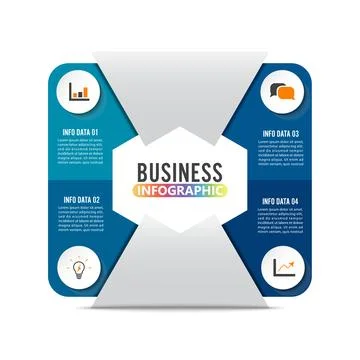 Vector illustration of connect four 4 switch infographic elements. Stock Illustration