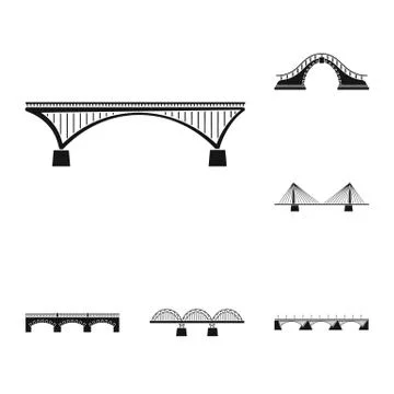 Vector illustration of construct and side sign. Collection of construct and Illustrazione stock