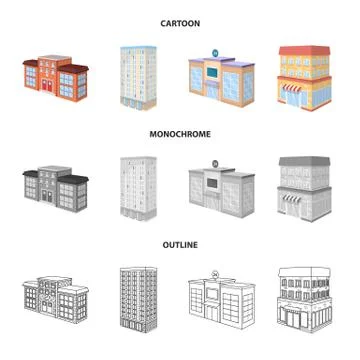 Vector illustration of construction and building sign. Set of construction and Ilustración de archivo