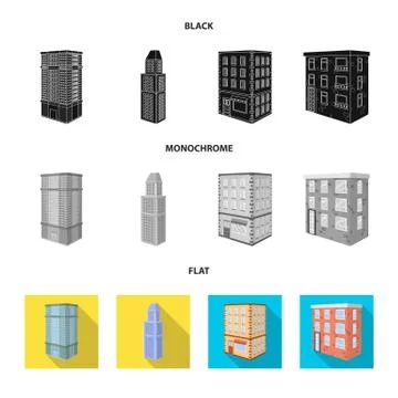 Vector illustration of construction and building sign. Collection of Ilustración de archivo