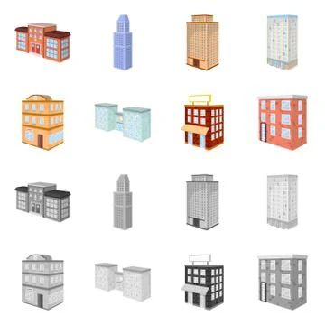 Vector illustration of construction and building icon. Collection of Ilustración de archivo