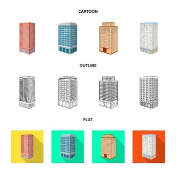 Vector illustration of construction and building symbol. Set of construction and Stock Illustration