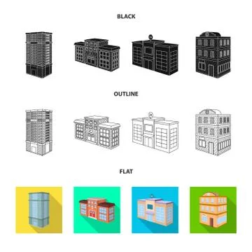 Vector illustration of construction and building logo. Set of construction and Ilustración de archivo