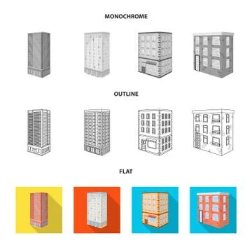 Vector illustration of construction and building logo. Set of construction and Ilustración de archivo