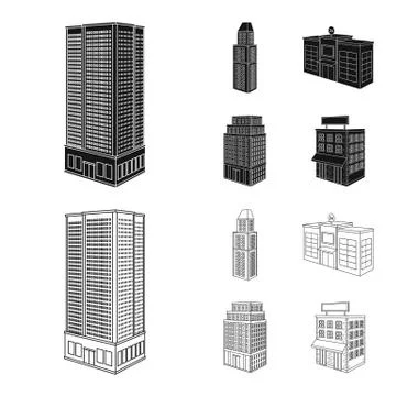Vector illustration of construction and building icon. Collection of Ilustración de archivo