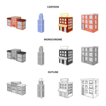 Vector illustration of construction and building symbol. Set of construction and Ilustración de archivo