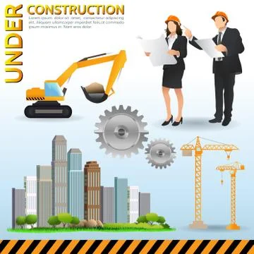 Vector illustration of a construction set. Illustration