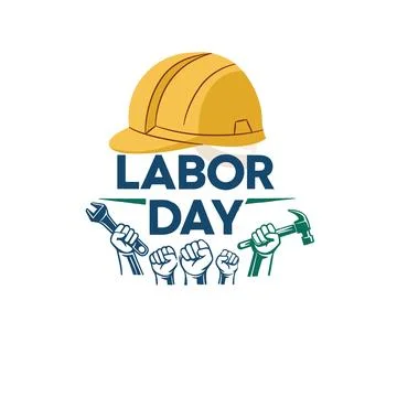 Vector illustration of a construction site labor new york city skyline Illustrazione stock