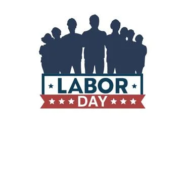 Vector illustration of a construction site labor new york city skyline Stock Illustration