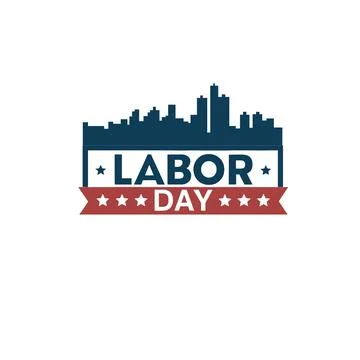 Vector illustration of a construction site labor new york city skyline Illustrazione stock