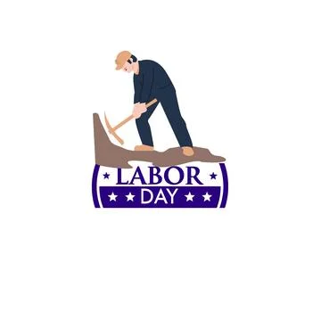 Vector illustration of a construction site labor new york city skyline Illustrazione stock