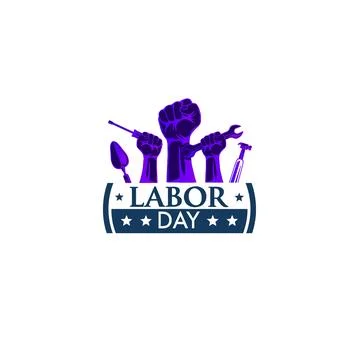 Vector illustration of a construction site labor new york city skyline Stock Illustration