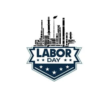 Vector illustration of a construction site labor new york city skyline Stock Illustration