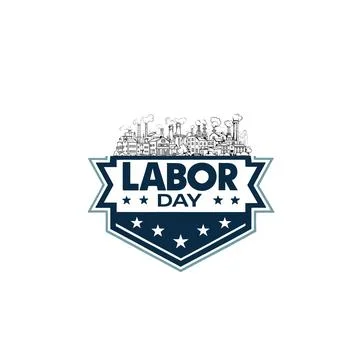 Vector illustration of a construction site labor new york city skyline Stock Illustration