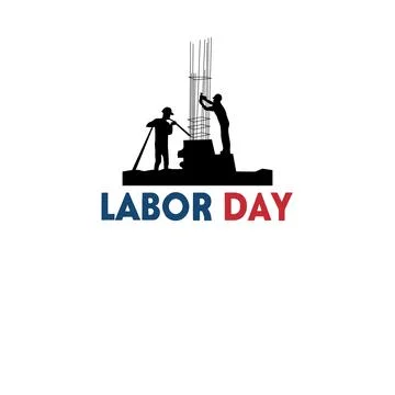 Vector illustration of a construction site labor new york city skyline Illustrazione stock