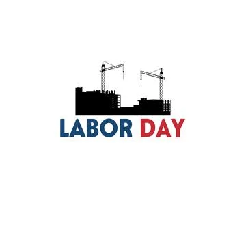 Vector illustration of a construction site labor new york city skyline Illustrazione stock