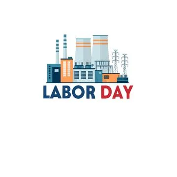 Vector illustration of a construction site labor new york city skyline Illustrazione stock