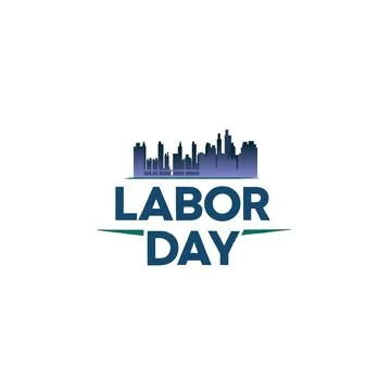 Vector illustration of a construction site labor new york city skyline Stock Illustration