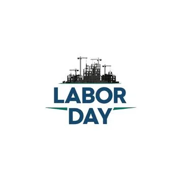 Vector illustration of a construction site labor new york city skyline Illustrazione stock