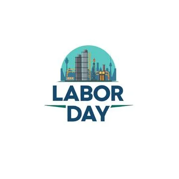 Vector illustration of a construction site labor new york city skyline Illustrazione stock