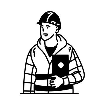 Vector illustration of construction workers Stock Illustration
