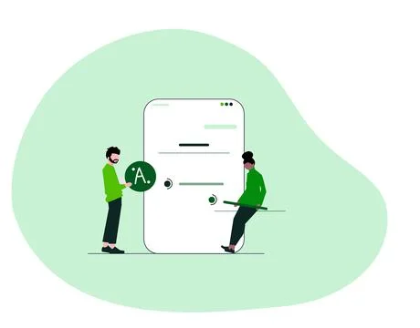 Vector illustration content creator team flat 스톡 일러스트