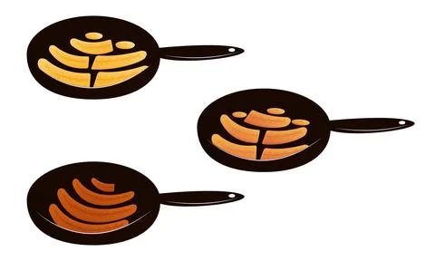 Vector illustration of cooking and serving Tajadas fried banana slices Plantain Stock Illustration