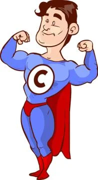 Vector illustration of copyright superhero Stock Illustration