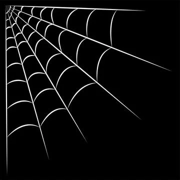 Vector illustration of corner spider web for halloween party Stock Illustration