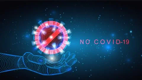 Vector illustration of coronovirus particles on a luminous vector background Stock Illustration