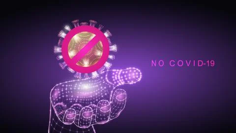 Vector illustration of coronovirus particles on a luminous vector background Stock Illustration