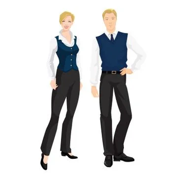 Vector illustration of corporate dress code. Stock Illustration