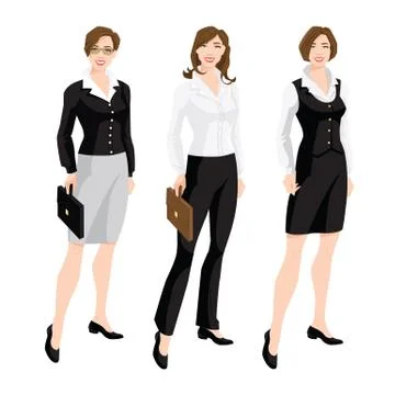 Vector illustration of corporate dress code. Stock Illustration