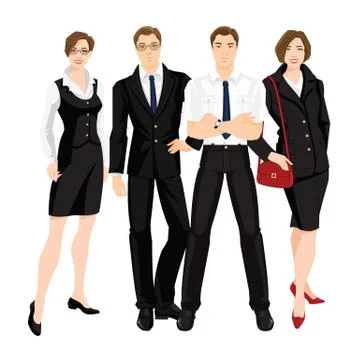 Vector illustration of corporate dress code. Stock Illustration