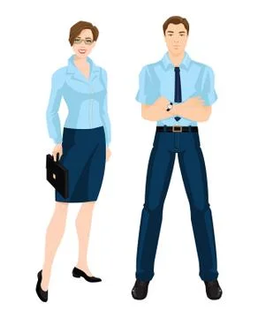 Vector illustration of corporate dress code. Stock Illustration