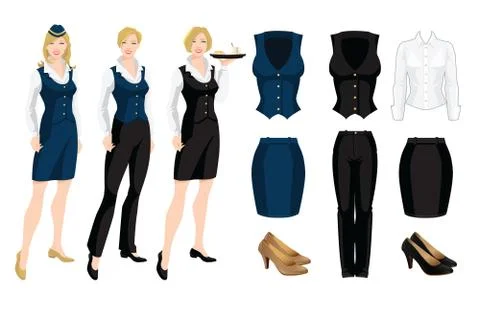 Vector illustration of corporate dress code. Stock Illustration