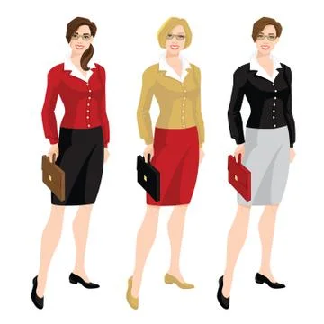 Vector illustration of corporate dress code. Stock Illustration