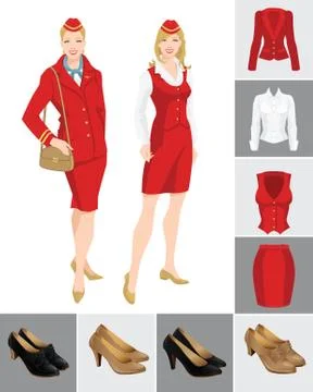 Vector illustration of corporate dress code. Stock Illustration