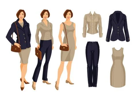 Vector illustration of corporate dress code. イラスト素材