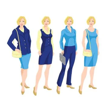 Vector illustration of corporate dress code. Illustrazione stock