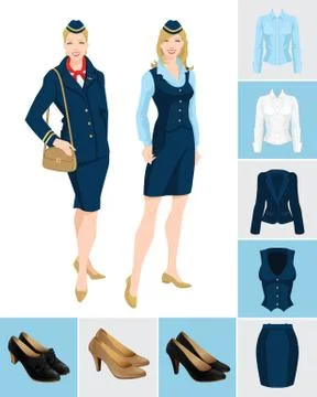 Vector illustration of corporate dress code. Stock Illustration