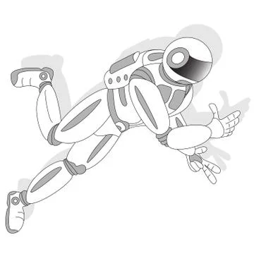 Vector illustration of cosmonaut, astronaut Stock Illustration
