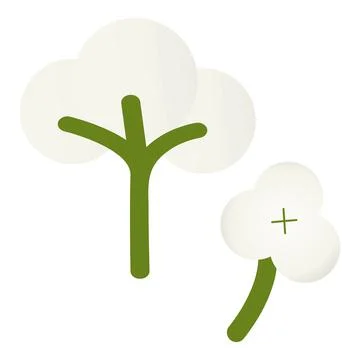 Vector illustration of cotton in flat style Stock Illustration